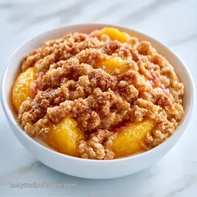 Easy Fresh Peach Dessert in 50 Minutes Recipe Card