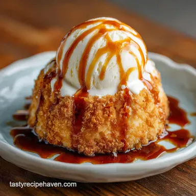 Fried Ice Cream Recipe for 4 Servings Recipe Card