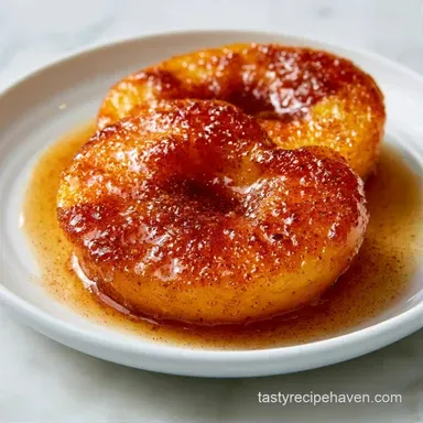 Easy Oven Baked Peaches for 4 Servings Recipe Card