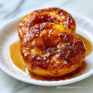 Easy Oven Baked Peaches for 4 Servings