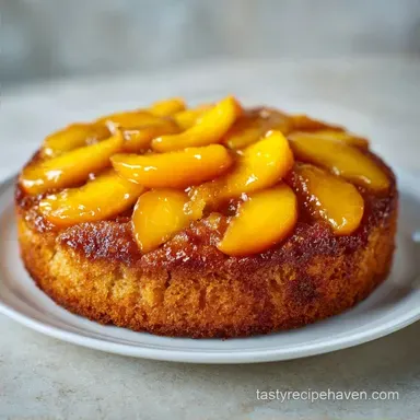 Easy Peach Baking Powder Cake for 8