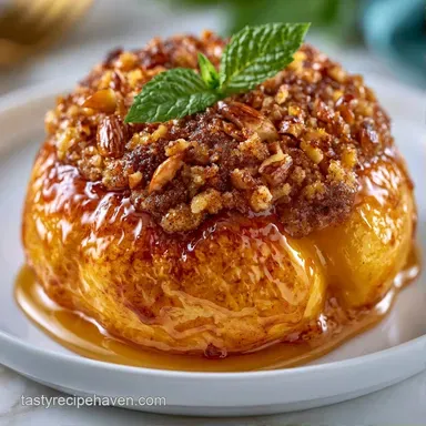 Easy Seasonal Peach Dessert for 6 Recipe Card