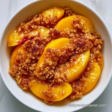 Easy Sliced Peach Dessert for 6 Servings