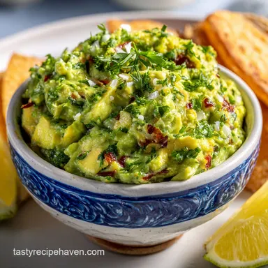 my favorite guacamole recipe: Ready in 20 Minutes Recipe Card