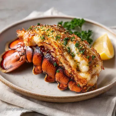 Lobster Tail with Garlic Butter for 2 Servings Recipe Card