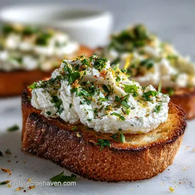 Appetizer Recipe with Garlic and Herbs: Whipped Goat Cheese Recipe Card