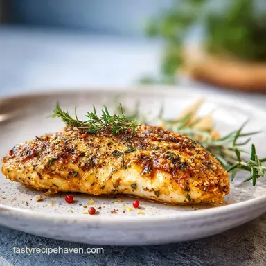 Chicken Breast Recipe with Garlic and Herbs in 22 Minutes Recipe Card