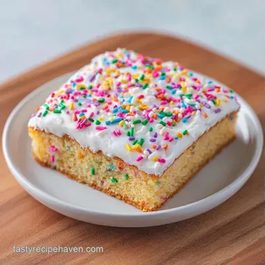 Graduation Party Sheet Cake for 24 Recipe Card