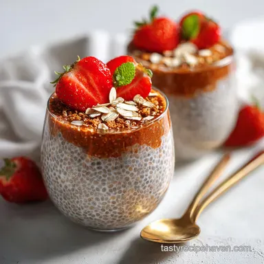 Healthy Chia Pudding Recipe with Oats - Overnight Prep Recipe Card