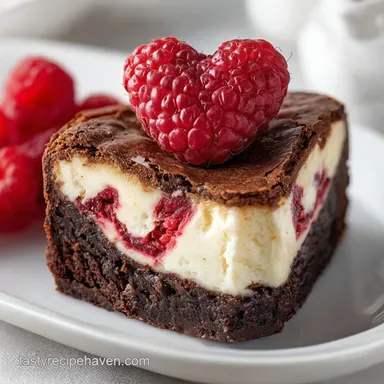 Heart Shaped Cheesecake Brownie with Raspberry Swirl in 1 hour Recipe Card