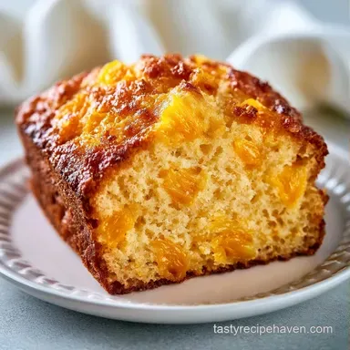 Homemade Peach Bread with Fresh Peaches Recipe Card