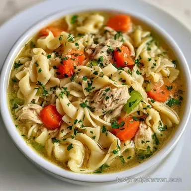 Instant Pot Chicken Noodle Soup in 55 Min Recipe Card