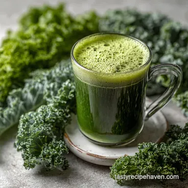 Kale Juice Recipe in 8 Minutes - Healthy & Fresh Recipe Card
