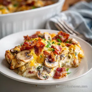 Keto Chicken Mushroom Casserole: Creamy Baked Dinner in 30 Minutes Recipe Card