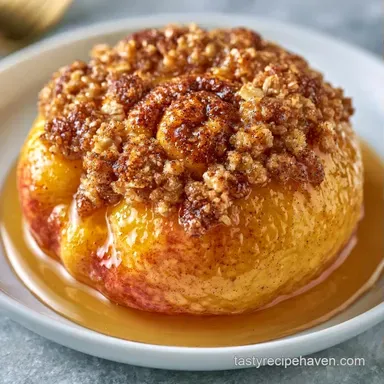 Kid Friendly Peach Dessert with Honey Recipe Card