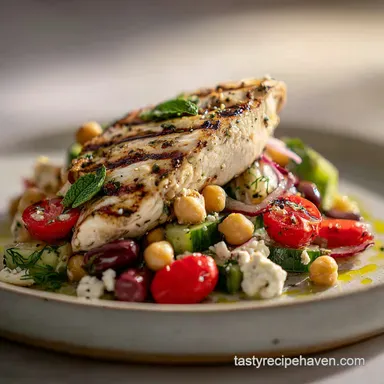 Mediterranean Meal with Grilled Chicken in 35 Minutes Recipe Card