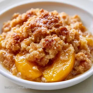 Melted Butter Peach Dessert for 8 Recipe Card