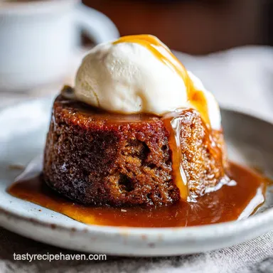 Sticky Toffee Pudding for 8 Servings Recipe Card
