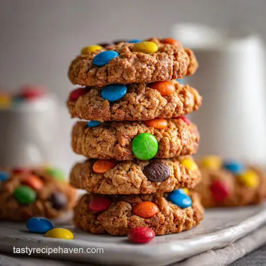 Monster Cookie Protein Balls No-Bake Recipe Recipe Card