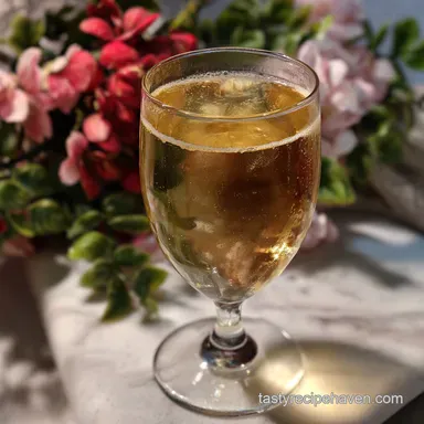 New Years Cocktail with Champagne Recipe Card