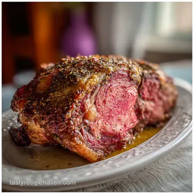 New Years Eve Meal Idea with Roasted Prime Rib: Silky & Herb-Crusted Recipe Card