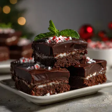 No Bake Christmas Finger Food Idea with Chocolate Peppermint Recipe Card