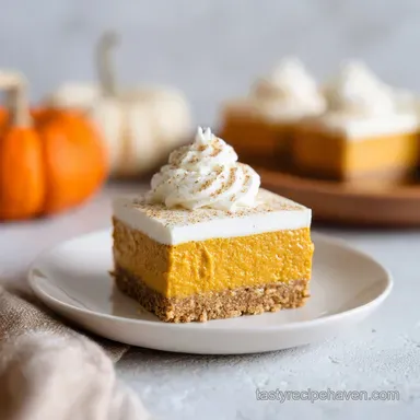 No Bake Pumpkin Cheesecake Bars Recipe for 15 Recipe Card