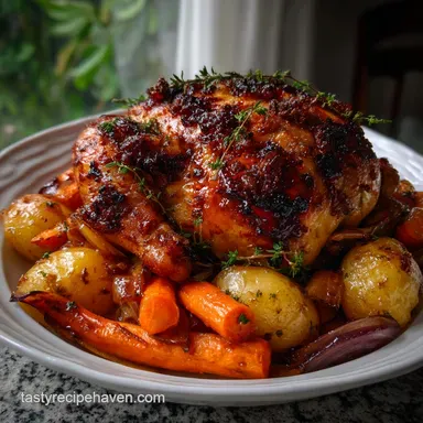 Winter Dinner Recipe with Roasted Chicken Recipe Card