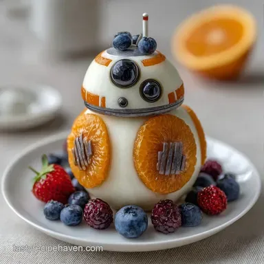 Orange BB8 Fruit Platter for 10 Servings Recipe Card