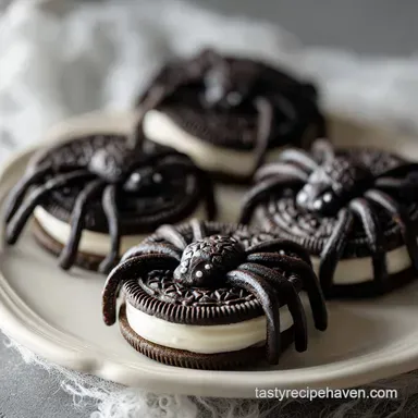 Oreo Spider Cookies in 15 Minutes Recipe Card