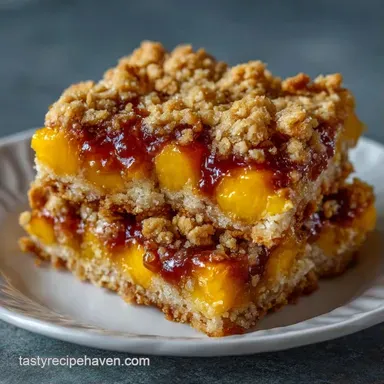 Peach Bars With Rolled Oats Recipe Card