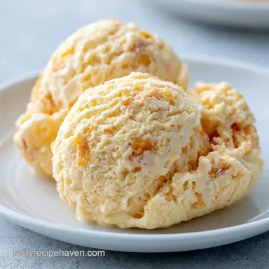 Creamy Peach Custard Ice Cream