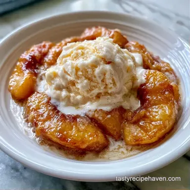 Peaches with Ice Cream in 15 Minutes Recipe Card