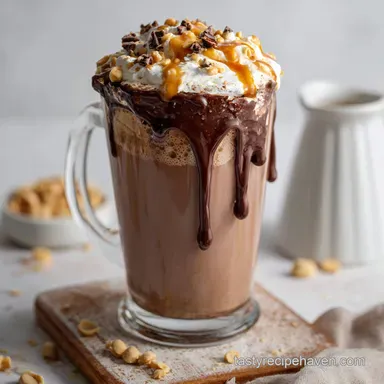Peanut Butter Chocolate Milkshake in 5 Minutes Recipe Card