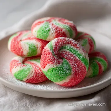 Peppermint Swirl Cookies: Velvet Center Recipe Card