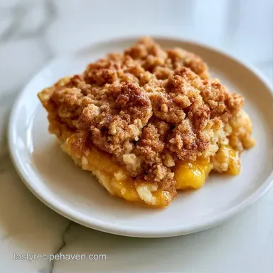 Peach Crisp for 8 Servings Recipe Card
