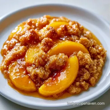 Peach Crisp with Oats for 6 Servings Recipe Card