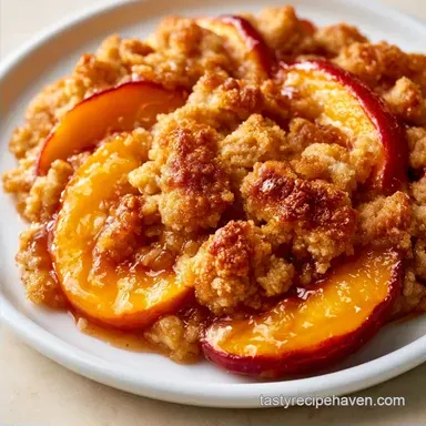 Peach Crisp with Oats for 6 Servings