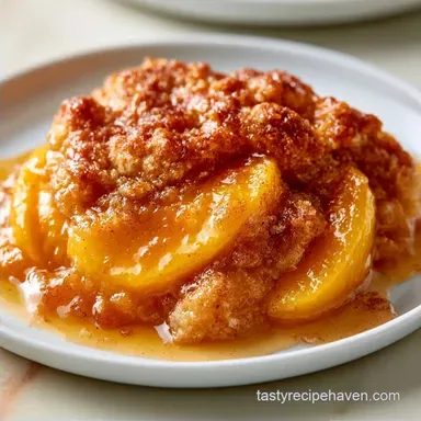 Quick Peach Cobbler Dessert in 45 Min