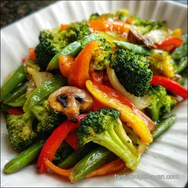 Stir Fry Vegetables Recipe in 23 Minutes Recipe Card