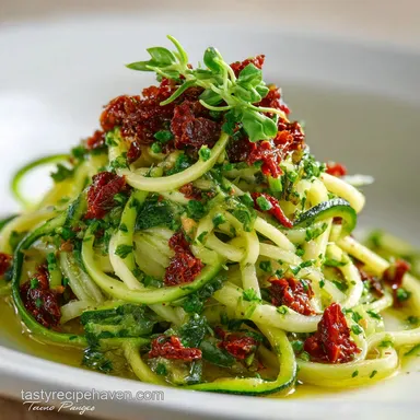 Vegetarian Raw Food Recipe with Zucchini Noodles: Vibrant & Nutritious Recipe Card
