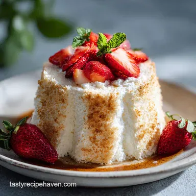 Angel Food Cake Recipe: For 12 Servings Recipe Card