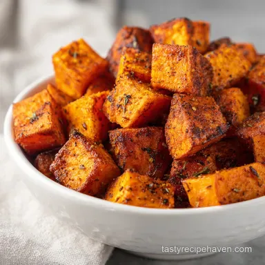 Roasted Sweet Potatoes: Crispy Baked Recipe Card