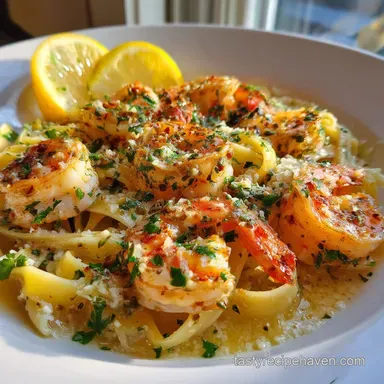 Shrimp Scampi in 20 Minutes Recipe Card