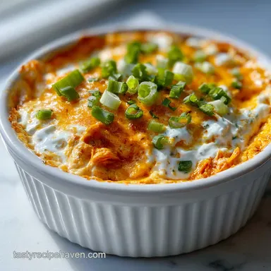 Simple Buffalo Chicken Dip with Ranch and Shredded Chicken in 30 Minutes Recipe Card
