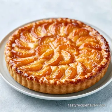 Simple Homemade Peach Pie for 8 Servings Recipe Card