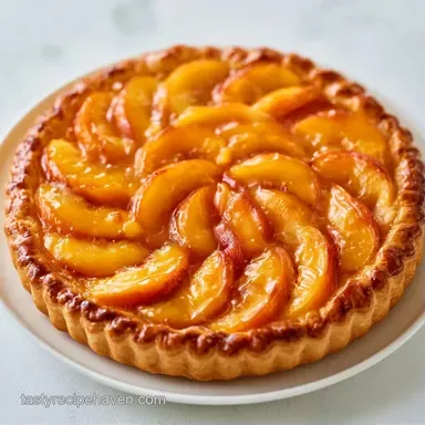 Peach Tart with Puff Pastry Recipe Card