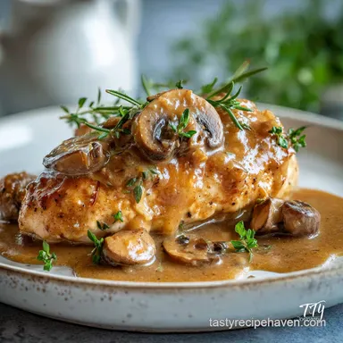 Slow Cooker Chicken Breast with Gravy for 6 Servings Recipe Card