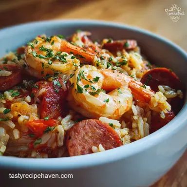 Slow Cooker Jambalaya Recipe: One-Pot Fluffy Rice Recipe Card