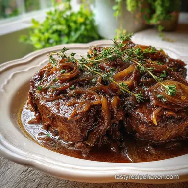 Slow Cooker or Oven French Onion Pot Roast: Tender and Caramelized